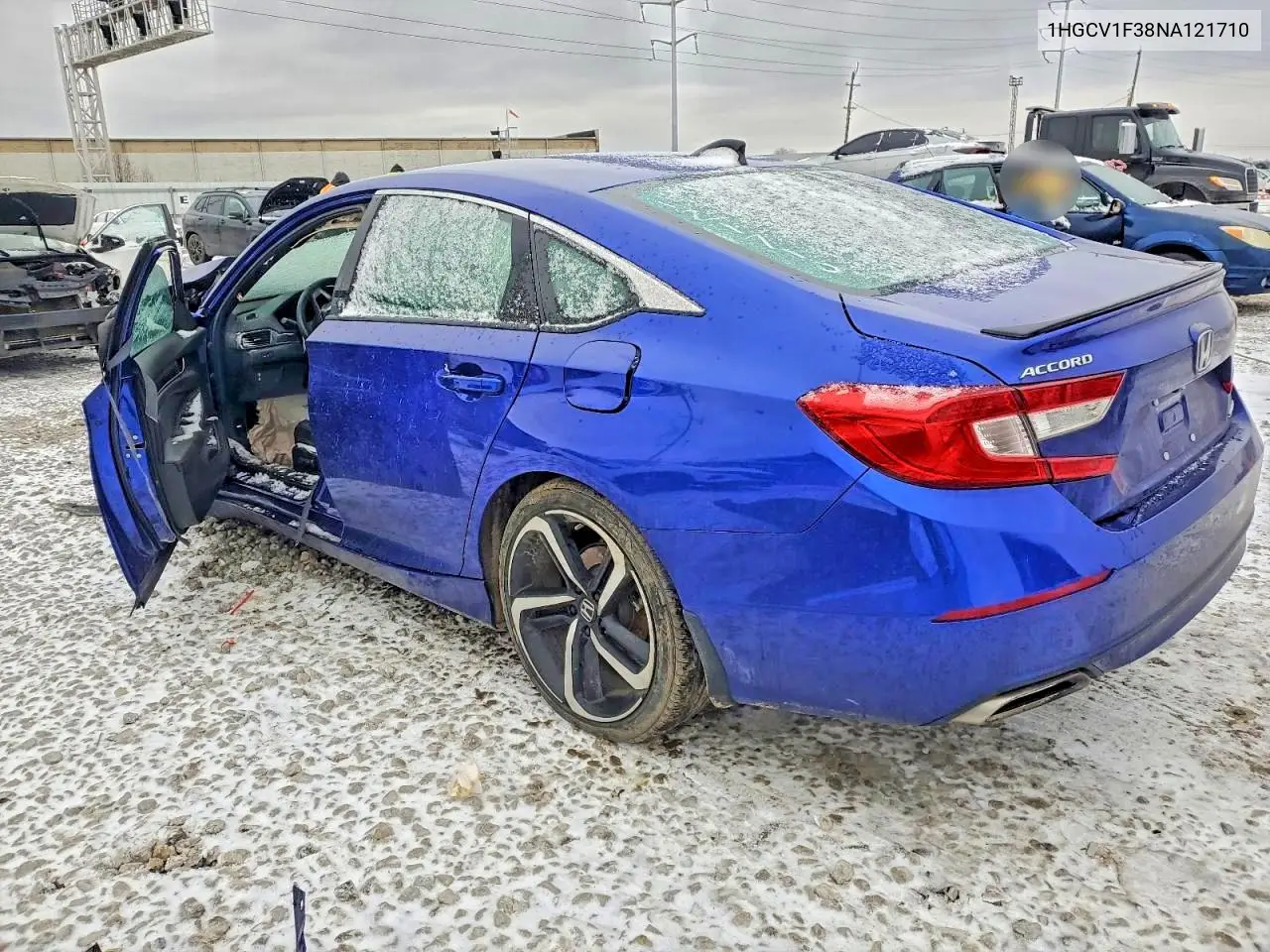 Auction sale of the 2022 Honda Accord , vin: 1HGCV1F38NA121710, lot number: 98010115