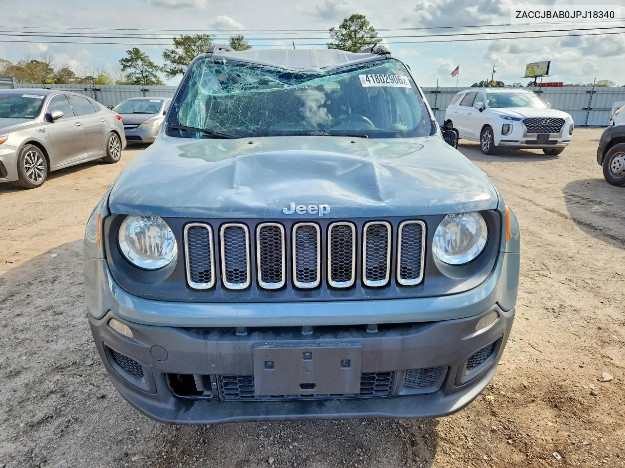 Auction sale of the 2018 Jeep Renegade , vin: ZACCJBAB0JPJ18340, lot number: 41802906