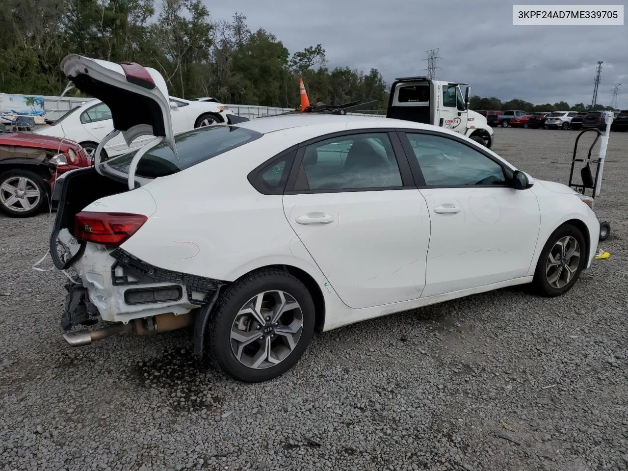 Auction sale of the 2021 Kia Forte , vin: 3KPF24AD7ME339705, lot number: 38600174