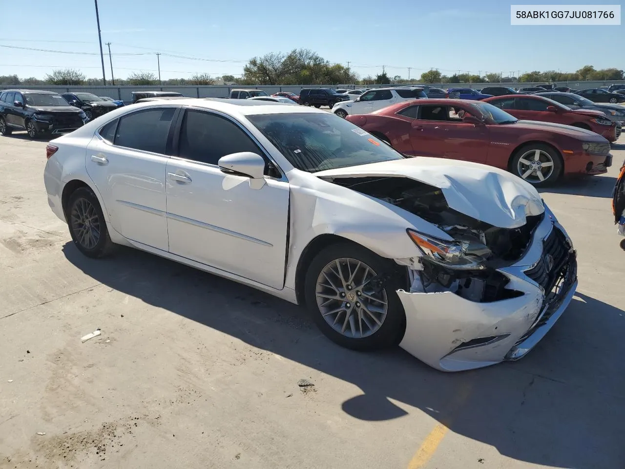 Auction sale of the 2018 Lexus ES , vin: 58ABK1GG7JU081766, lot number: 80321874