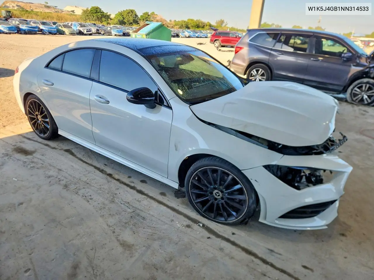 Auction sale of the 2022 Mercedes Benz CLA klasse , vin: W1K5J4GB1NN314533, lot number: 47266256