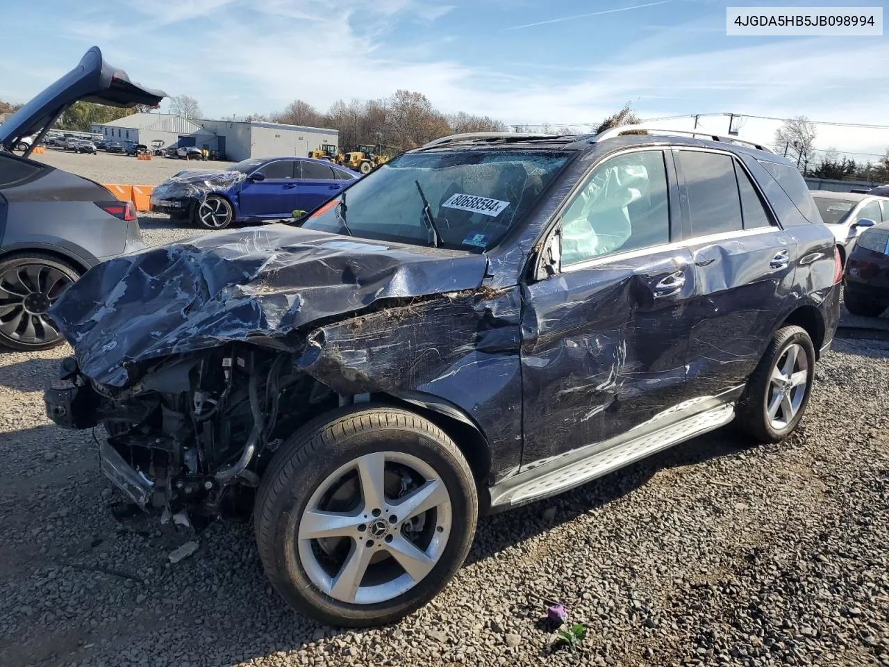 Auction sale of the 2018 Mercedes Benz GLE , vin: 4JGDA5HB5JB098994, lot number: 80688594