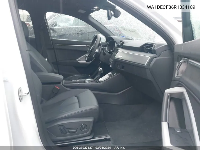 Auction sale of the 2024 Audi Q3 , vin: WA1DECF36R1034189, lot number: 39027127