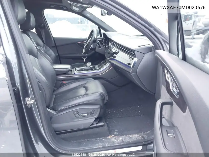 Auction sale of the 2021 Audi Q7 , vin: WA1WXAF70MD020676, lot number: 12522358
