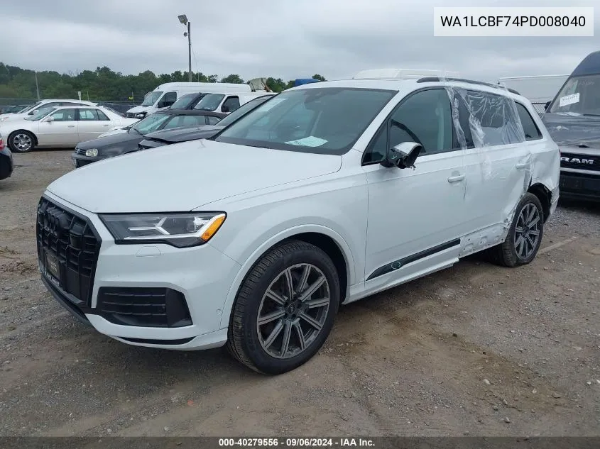 Auction sale of the 2023 Audi Q7 , vin: WA1LCBF74PD008040, lot number: 40279556