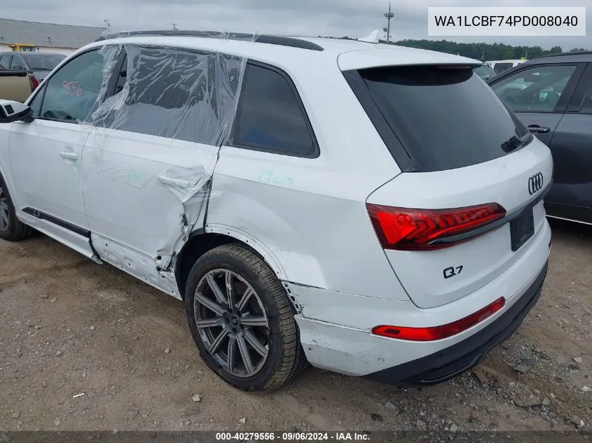 Auction sale of the 2023 Audi Q7 , vin: WA1LCBF74PD008040, lot number: 40279556