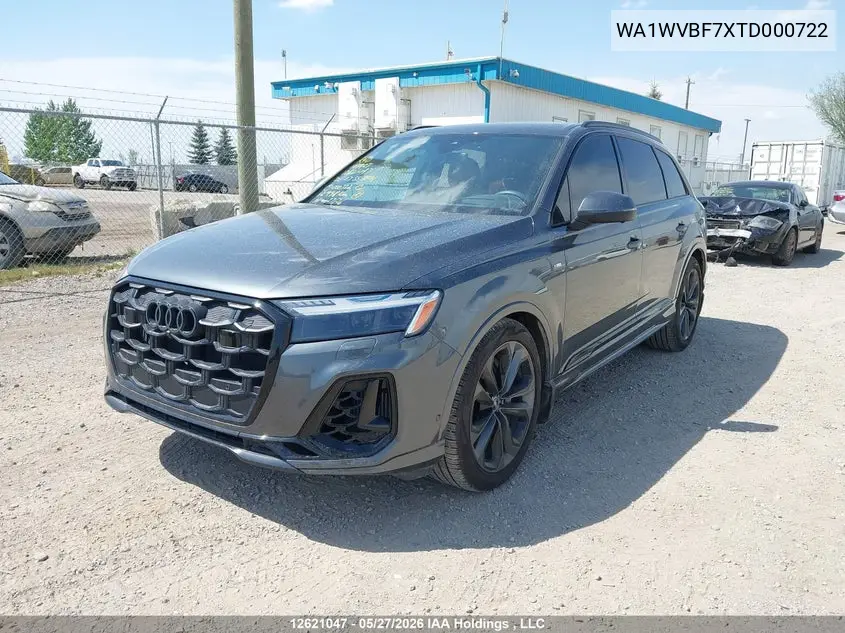 Auction sale of the 2026 Audi Q7 , vin: WA1WVBF7XTD000722, lot number: 12621047