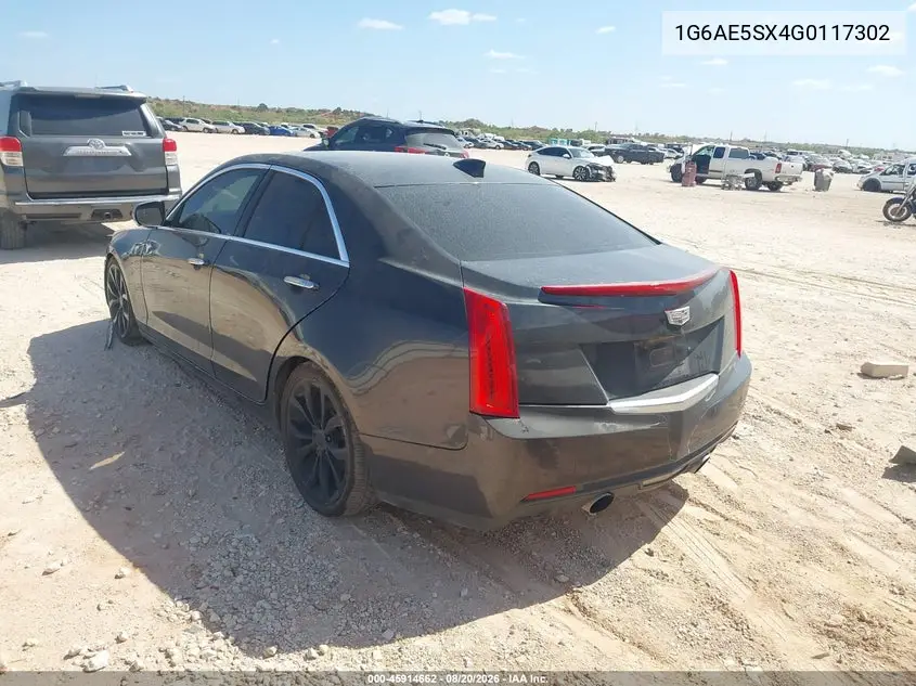 Auction sale of the 2016 Cadillac ATS , vin: 1G6AE5SX4G0117302, lot number: 45914662