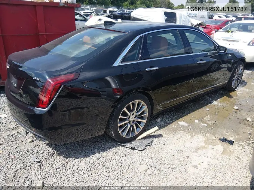 Auction sale of the 2018 Cadillac CT6 , vin: 1G6KF5RSXJU151787, lot number: 45927856