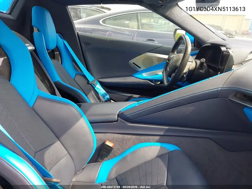 Auction sale of the 2022 Chevrolet Corvette , vin: 1G1YC3D4XN5113613, lot number: 45472759