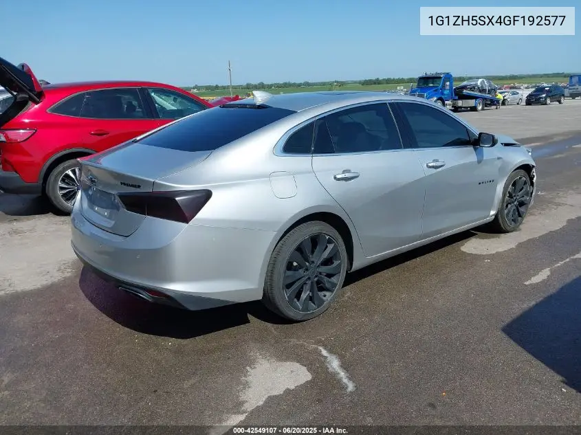 Auction sale of the 2016 Chevrolet Malibu , vin: 1G1ZH5SX4GF192577, lot number: 42549107
