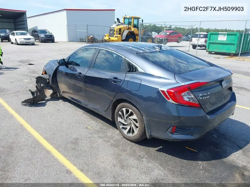 Auction sale of the 2018 Honda Civic , vin: 2HGFC2F7XJH509903, lot number: 45243735