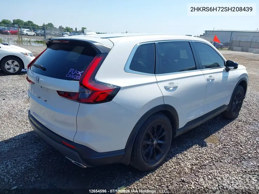 Auction sale of the 2025 Honda CR V , vin: 2HKRS6H72SH208439, lot number: 12654596