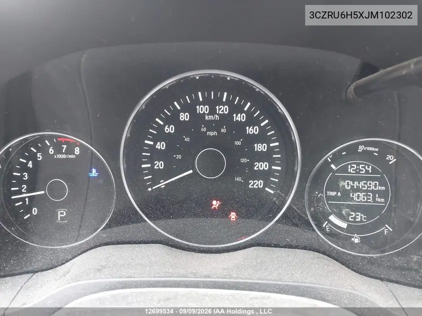 Auction sale of the 2018 Honda HR V , vin: 3CZRU6H5XJM102302, lot number: 12699534