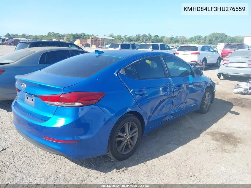 Auction sale of the 2017 Hyundai Elantra , vin: KMHD84LF3HU276559, lot number: 44760851