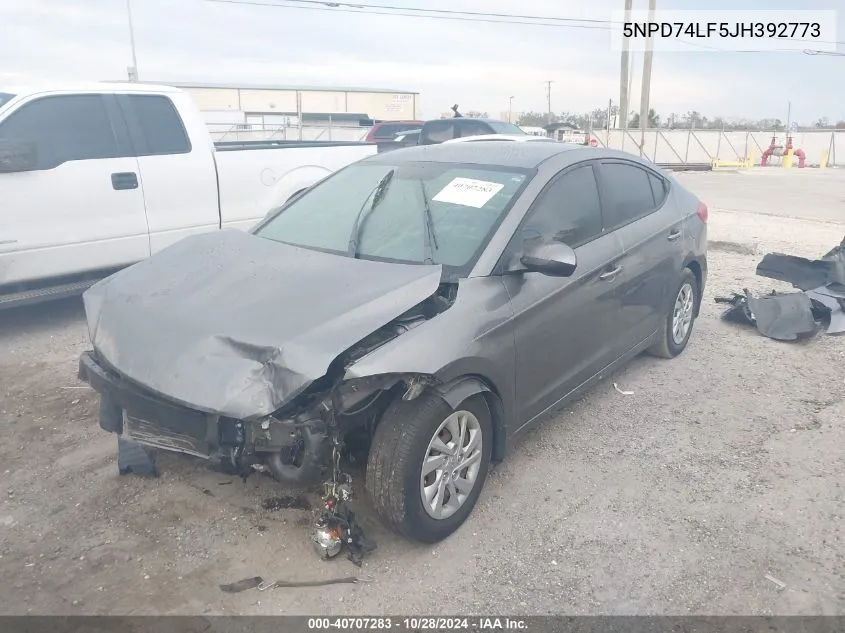 Auction sale of the 2018 Hyundai Elantra , vin: 5NPD74LF5JH392773, lot number: 40707283