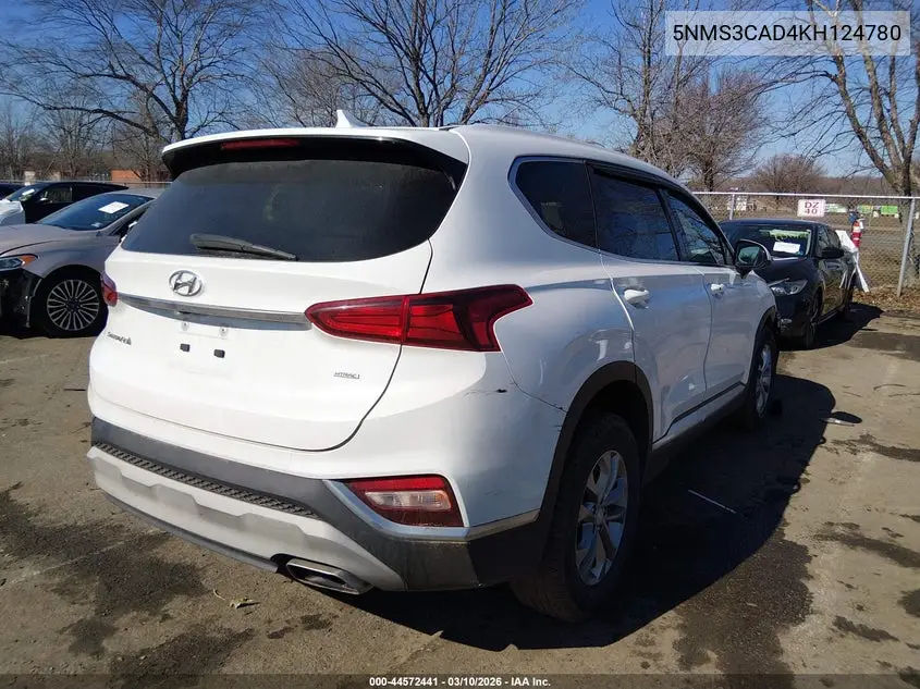 Auction sale of the 2019 Hyundai Santa Fe , vin: 5NMS3CAD4KH124780, lot number: 44572441
