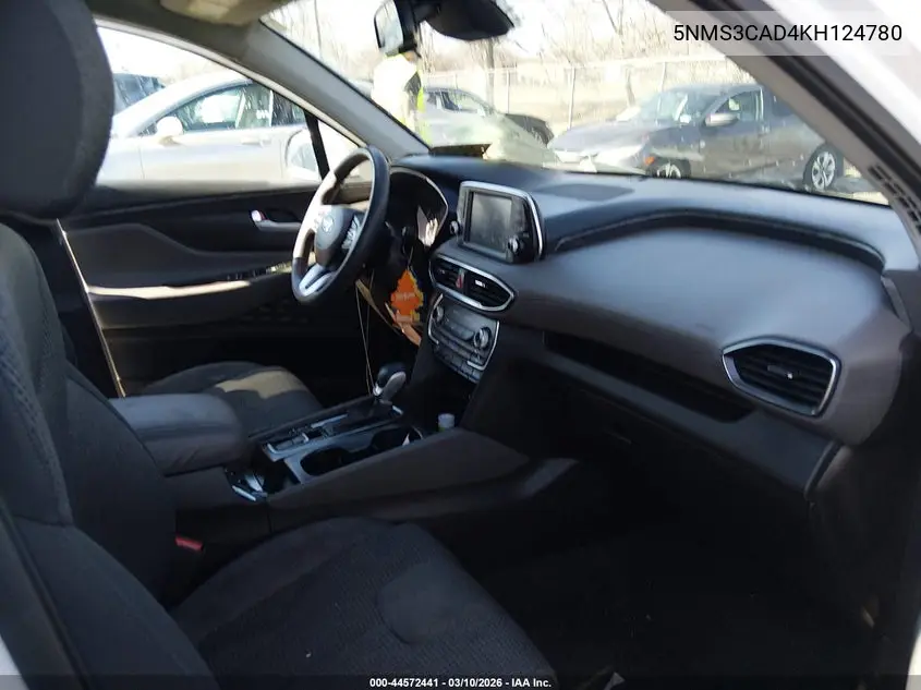 Auction sale of the 2019 Hyundai Santa Fe , vin: 5NMS3CAD4KH124780, lot number: 44572441