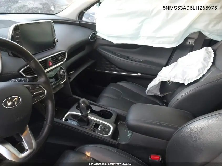 Auction sale of the 2020 Hyundai Santa Fe , vin: 5NMS53AD6LH265975, lot number: 44622508