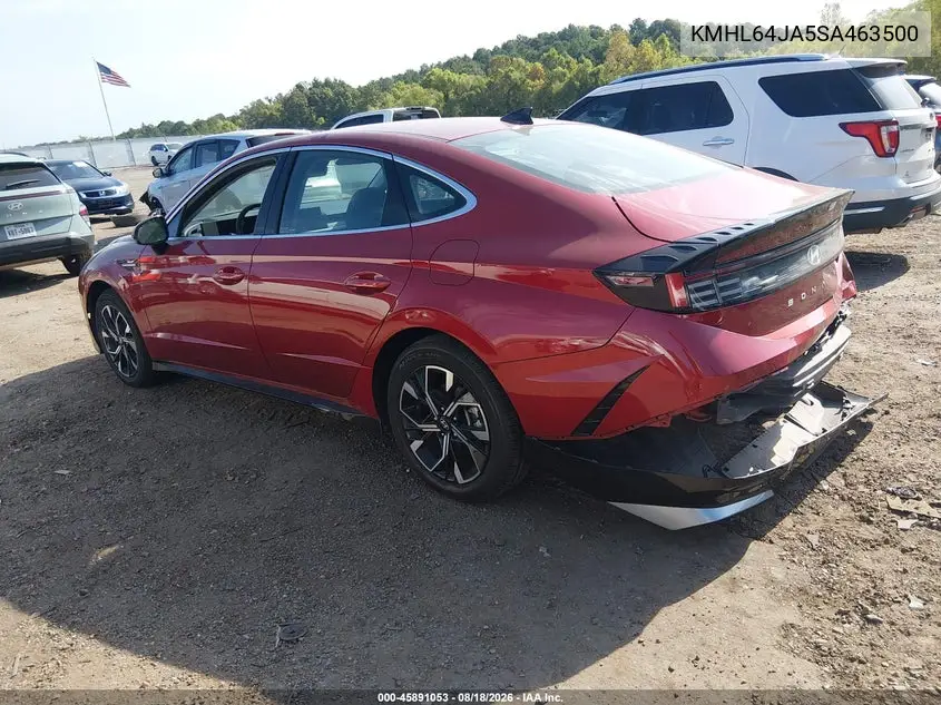 Auction sale of the 2025 Hyundai Sonata , vin: KMHL64JA5SA463500, lot number: 45891053