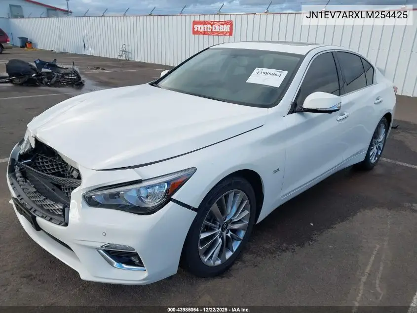 Auction sale of the 2020 Infiniti Q50 , vin: JN1EV7ARXLM254425, lot number: 43985064