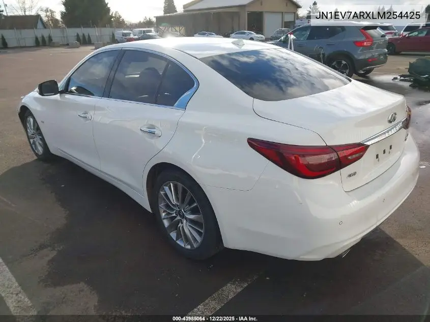 Auction sale of the 2020 Infiniti Q50 , vin: JN1EV7ARXLM254425, lot number: 43985064
