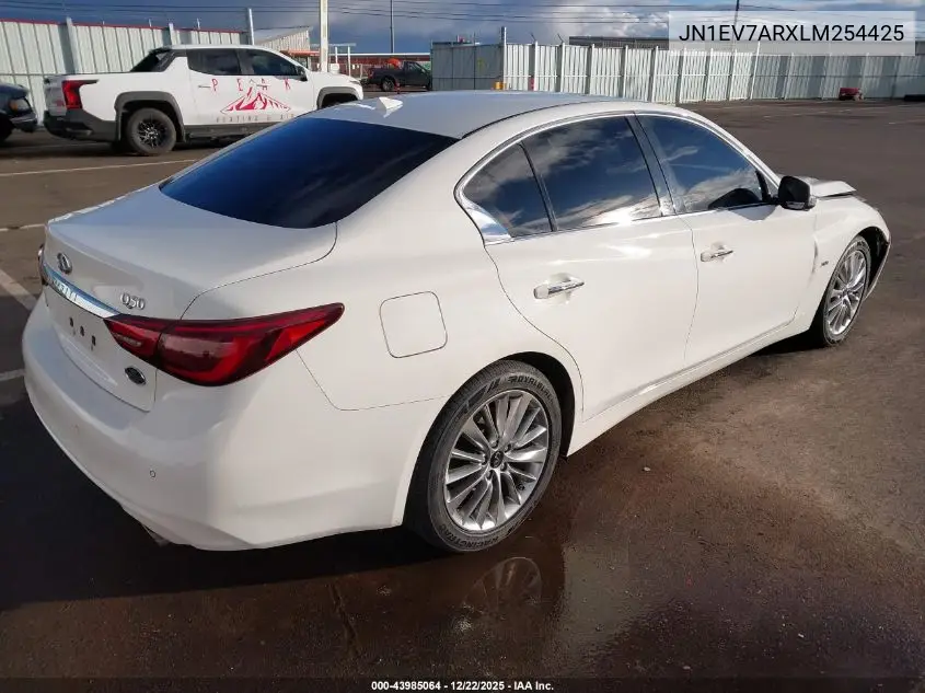 Auction sale of the 2020 Infiniti Q50 , vin: JN1EV7ARXLM254425, lot number: 43985064