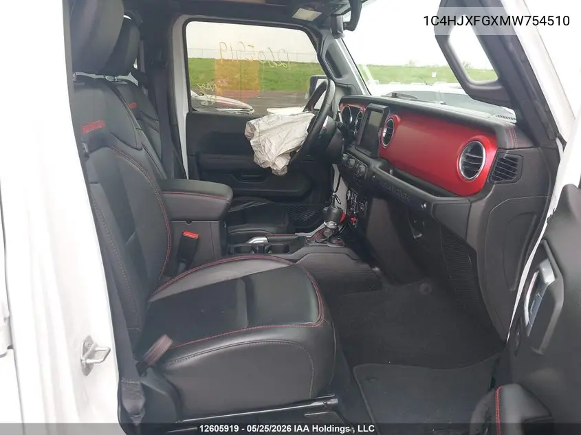 Auction sale of the 2021 Jeep Wrangler , vin: 1C4HJXFGXMW754510, lot number: 12605919