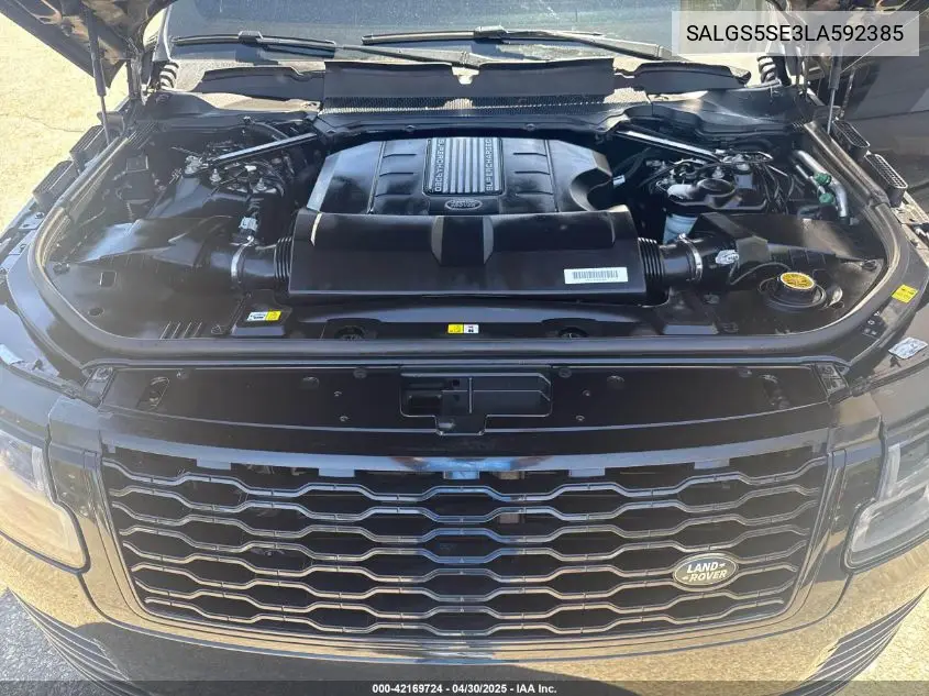 Auction sale of the 2020 Land Rover Range Rover , vin: SALGS5SE3LA592385, lot number: 42169724