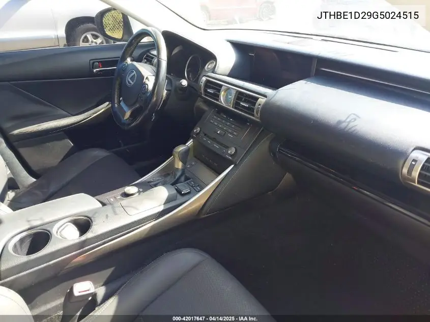 Auction sale of the 2016 Lexus IS , vin: JTHBE1D29G5024515, lot number: 42017647
