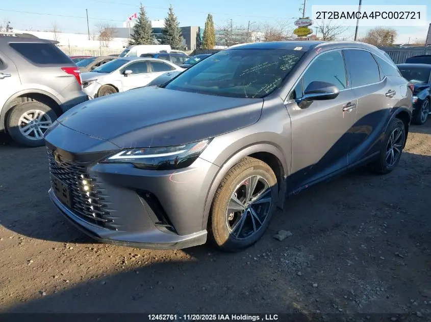 Auction sale of the 2023 Lexus RX , vin: 2T2BAMCA4PC002721, lot number: 12452761