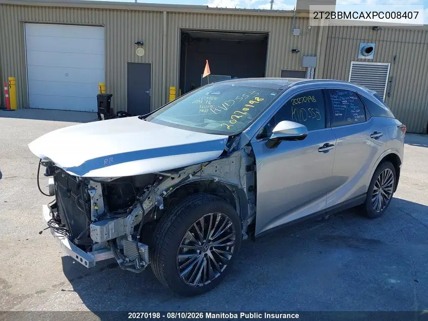 Auction sale of the 2023 Lexus RX , vin: 2T2BBMCAXPC008407, lot number: 20270198