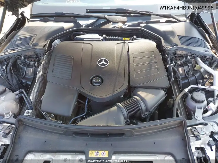 Auction sale of the 2022 Mercedes Benz C klasse , vin: W1KAF4HB9NR049996, lot number: 45729517