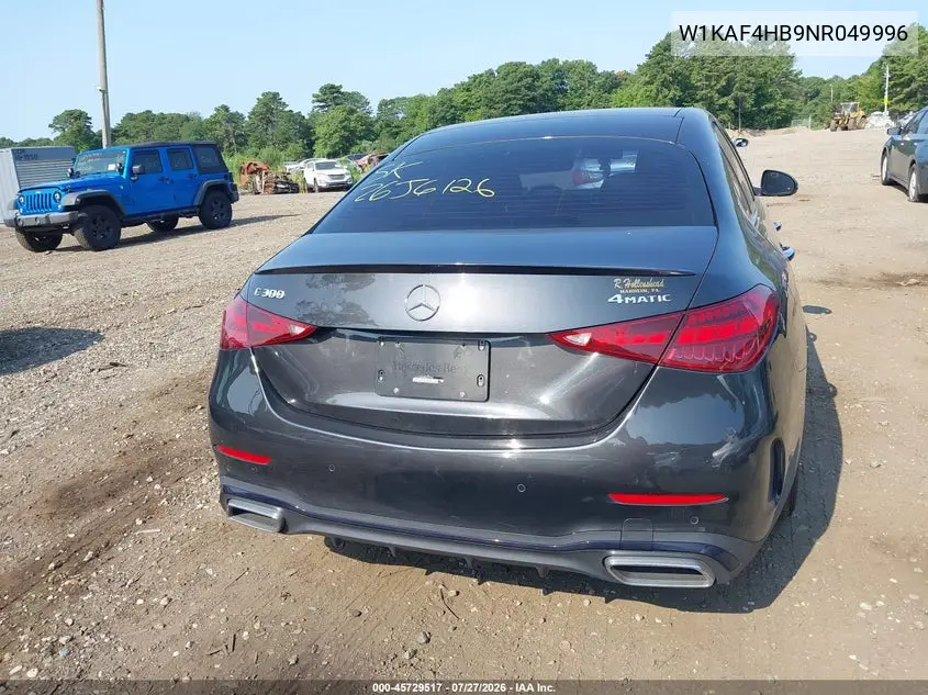 Auction sale of the 2022 Mercedes Benz C klasse , vin: W1KAF4HB9NR049996, lot number: 45729517