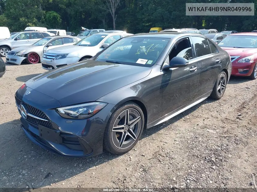 Auction sale of the 2022 Mercedes Benz C klasse , vin: W1KAF4HB9NR049996, lot number: 45729517