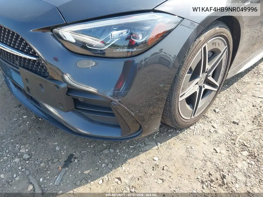 Auction sale of the 2022 Mercedes Benz C klasse , vin: W1KAF4HB9NR049996, lot number: 45729517