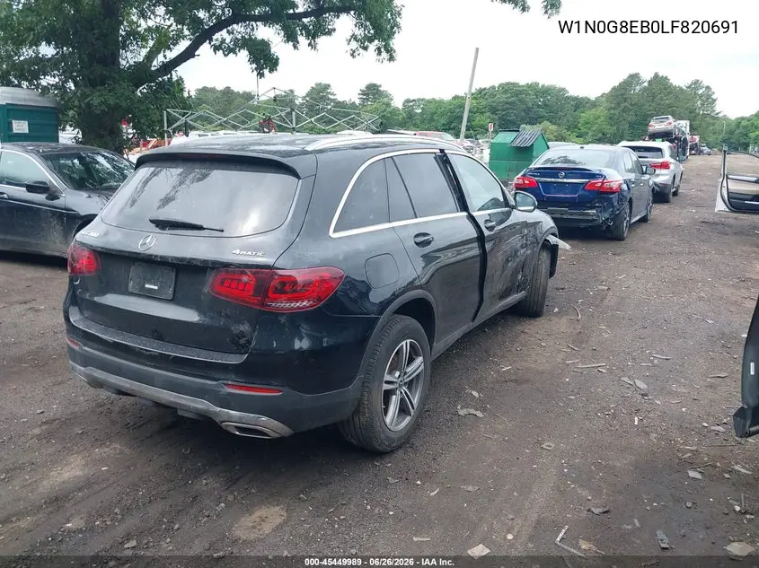 Auction sale of the 2020 Mercedes Benz GLC , vin: W1N0G8EB0LF820691, lot number: 45449989