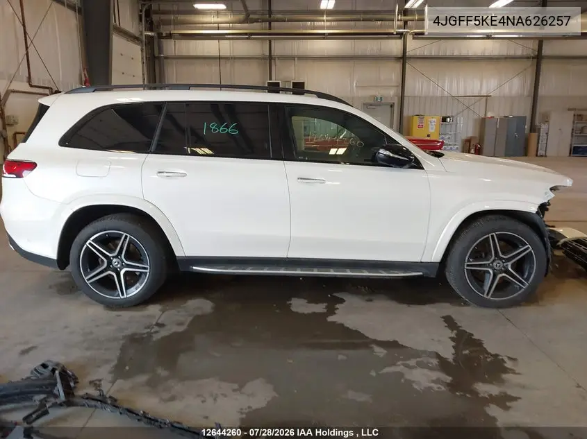 Auction sale of the 2022 Mercedes Benz GLS klasse , vin: 4JGFF5KE4NA626257, lot number: 12644260