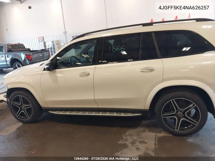 Auction sale of the 2022 Mercedes Benz GLS klasse , vin: 4JGFF5KE4NA626257, lot number: 12644260