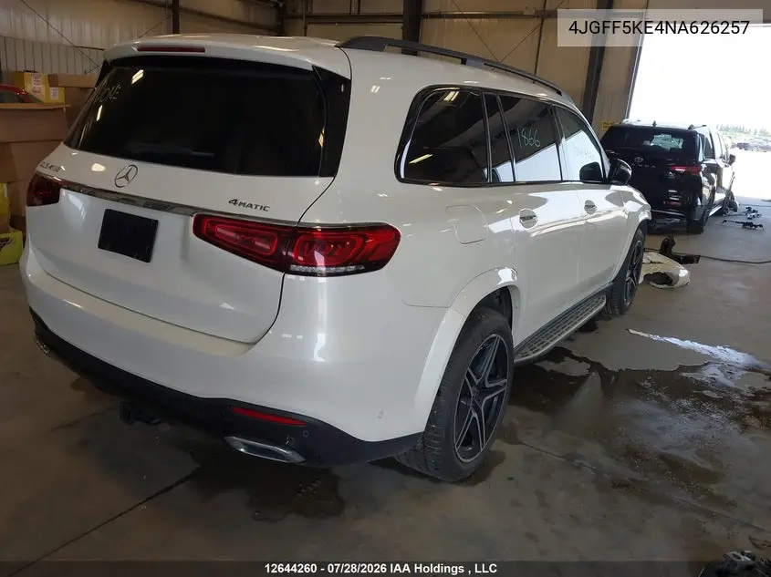 Auction sale of the 2022 Mercedes Benz GLS klasse , vin: 4JGFF5KE4NA626257, lot number: 12644260
