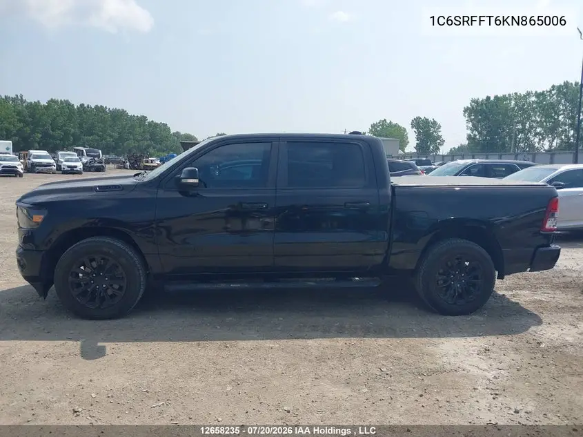Auction sale of the 2019 RAM 1500 , vin: 1C6SRFFT6KN865006, lot number: 12658235