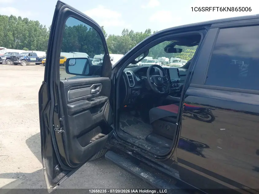 Auction sale of the 2019 RAM 1500 , vin: 1C6SRFFT6KN865006, lot number: 12658235