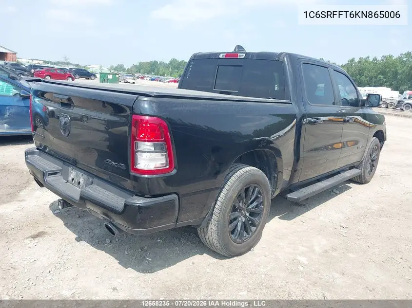 Auction sale of the 2019 RAM 1500 , vin: 1C6SRFFT6KN865006, lot number: 12658235