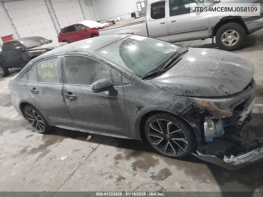 Auction sale of the 2021 Toyota Corolla , vin: JTDS4MCE8MJ058109, lot number: 41333029