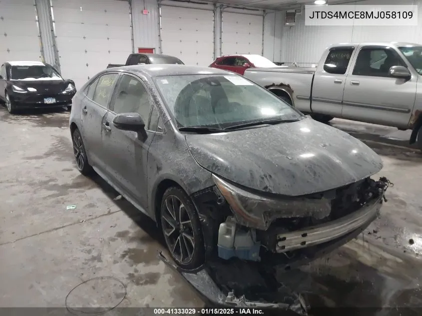 Auction sale of the 2021 Toyota Corolla , vin: JTDS4MCE8MJ058109, lot number: 41333029