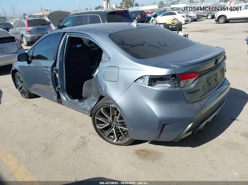 Auction sale of the 2022 Toyota Corolla , vin: JTDS4MCE0N3514061, lot number: 45789093
