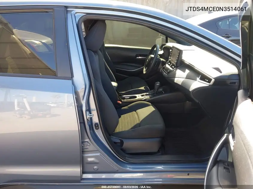 Auction sale of the 2022 Toyota Corolla , vin: JTDS4MCE0N3514061, lot number: 45789093