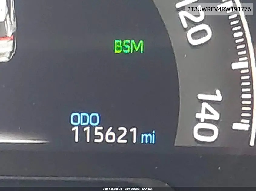 Auction sale of the 2024 Toyota RAV 4 , vin: 2T3UWRFV4RW191776, lot number: 44550898