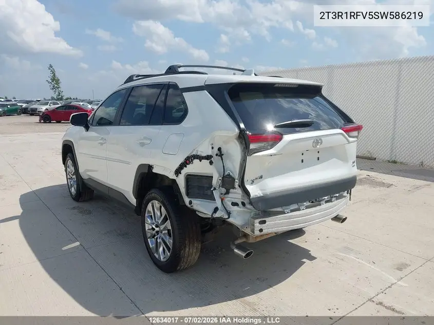 Auction sale of the 2025 Toyota RAV 4 , vin: 2T3R1RFV5SW586219, lot number: 12634017
