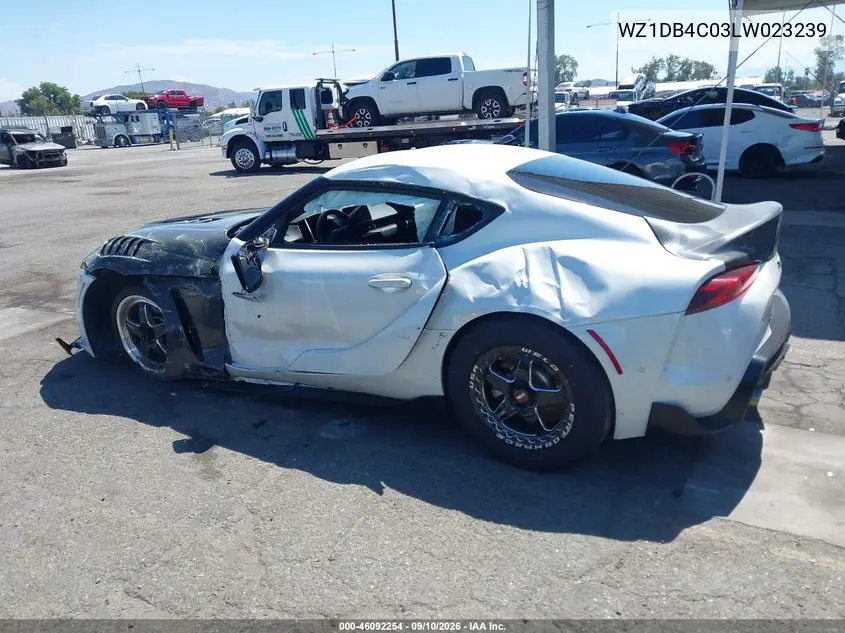 Auction sale of the 2020 Toyota Supra , vin: WZ1DB4C03LW023239, lot number: 46092254